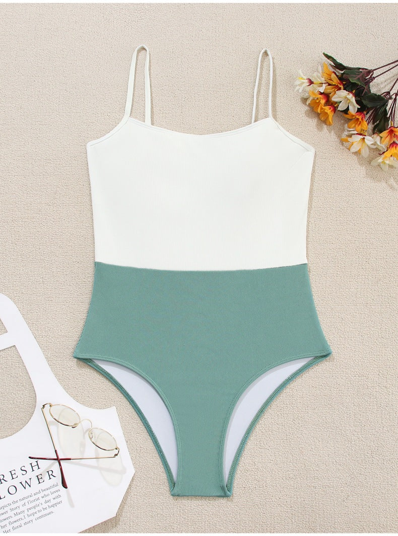 Straight Neck Serene Swimsuit for Comfortable Beach Wear