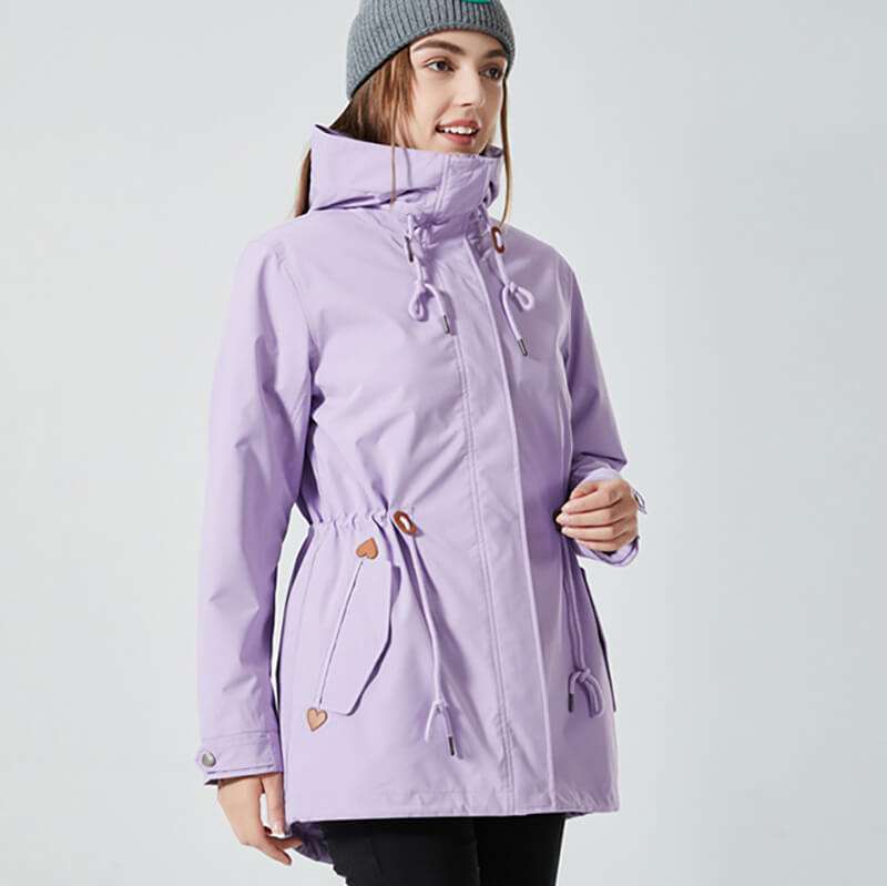 Essential Zip-Up Hooded Jacket with Adjustable Waist