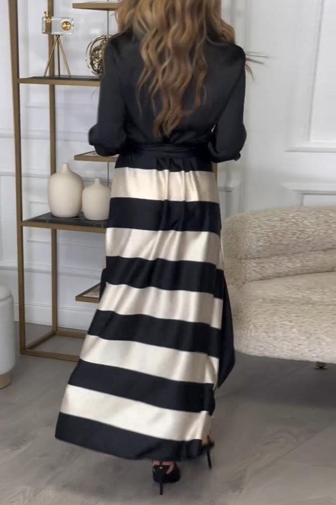 Elegant Two-Piece Effect Dress in Vienna Style