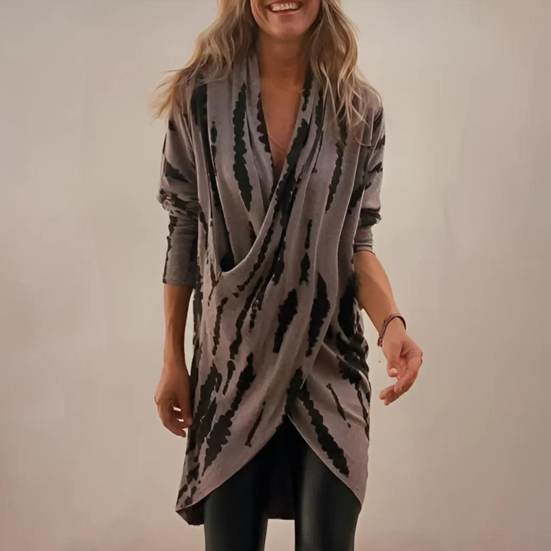 Luxury V-Neck Tunic with Loose Fit for Effortless Style