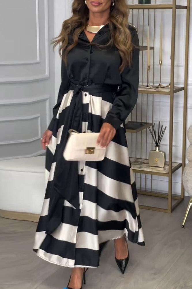 Elegant Two-Piece Effect Dress in Vienna Style