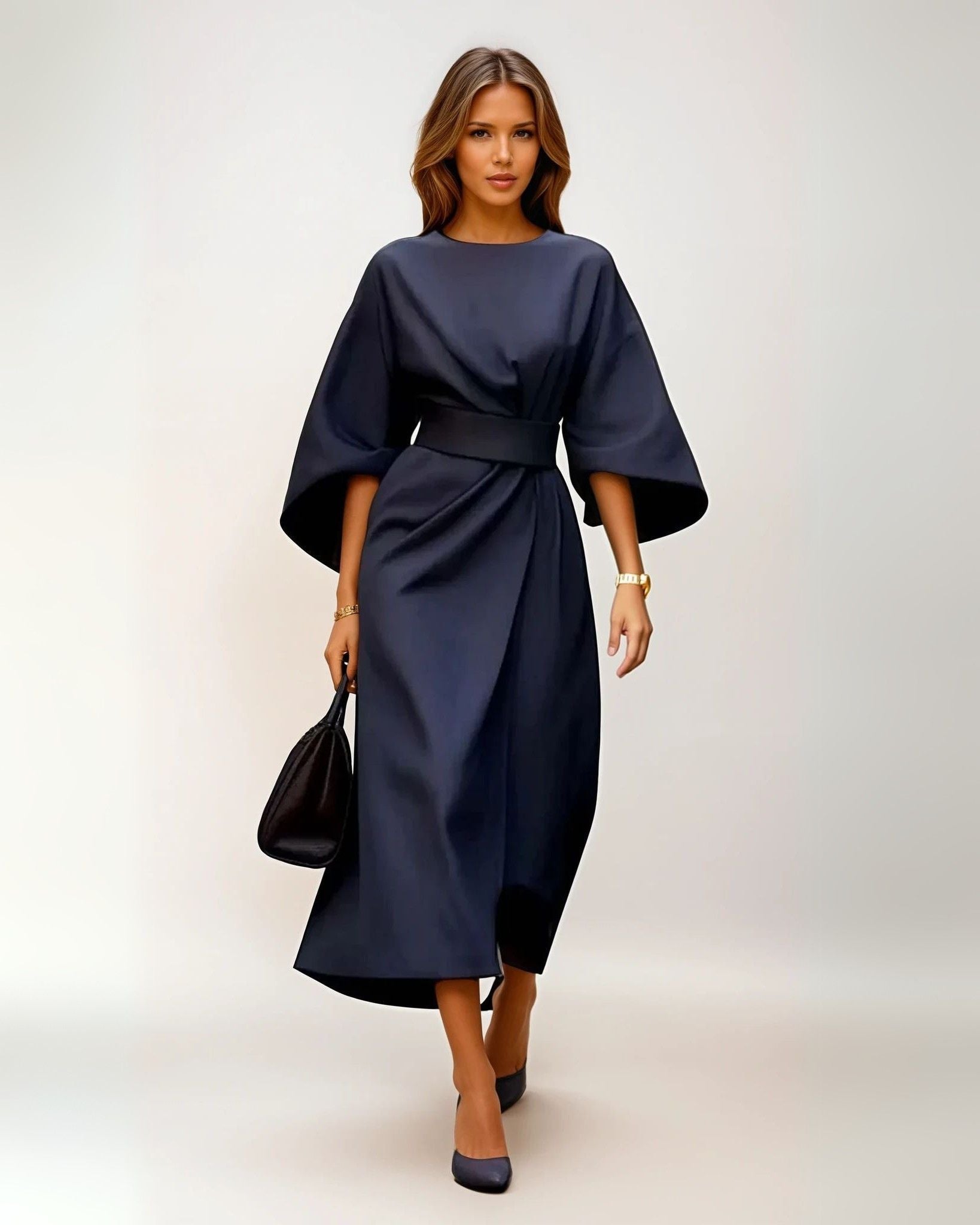 Elegant Long Dress with Flowing Design and Comfortable Fit