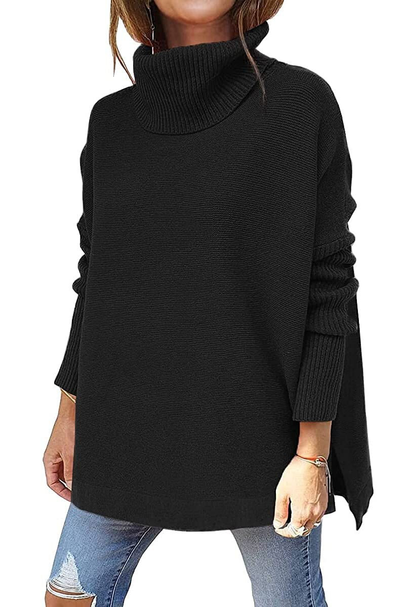 Oversized High Neck Sweater in Soft Knit Fabric