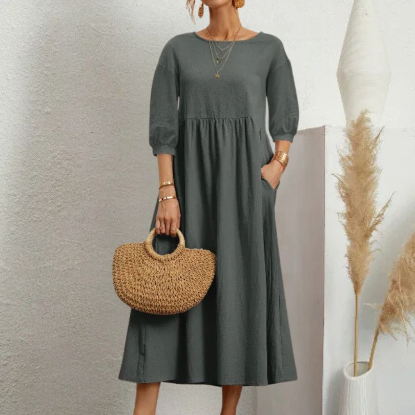 Cotton-Linen Blend Luna Dress for Effortless Style and Comfort