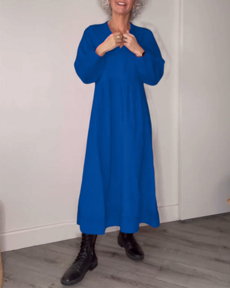 Elegant Long Dress with Pockets for Effortless Style
