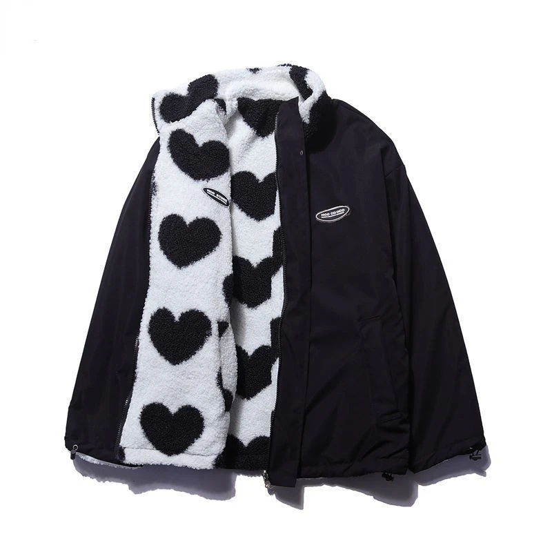 Reversible Heart Print Coat - Exclusive Collection