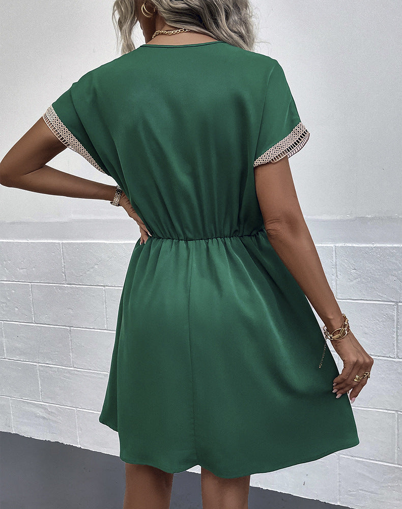 Tassel-Trim Short Dress in Florence Style