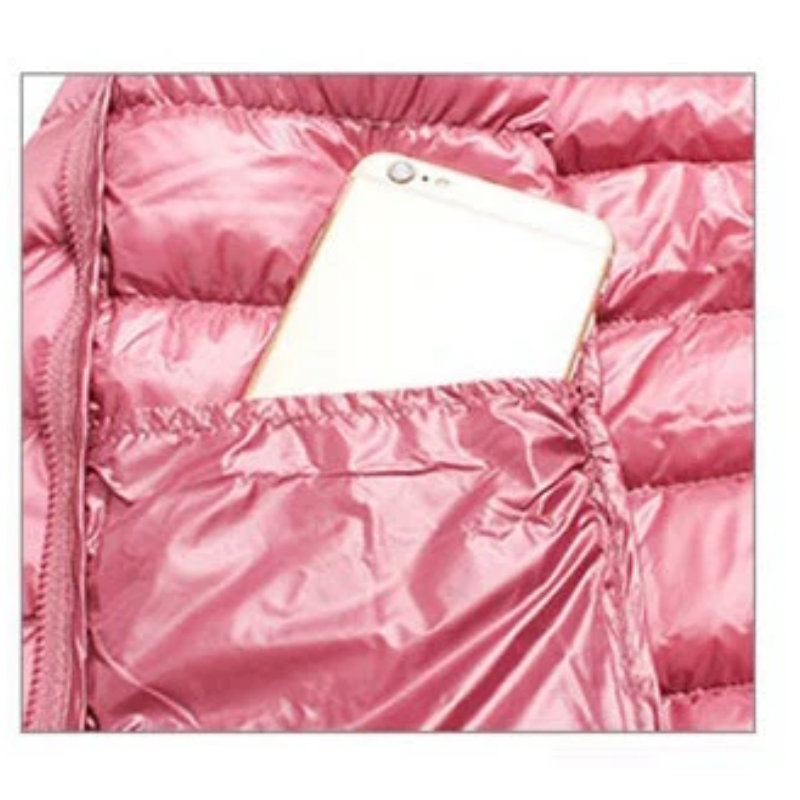 Ultralight Foldable Women's Puffer Jacket with Hood