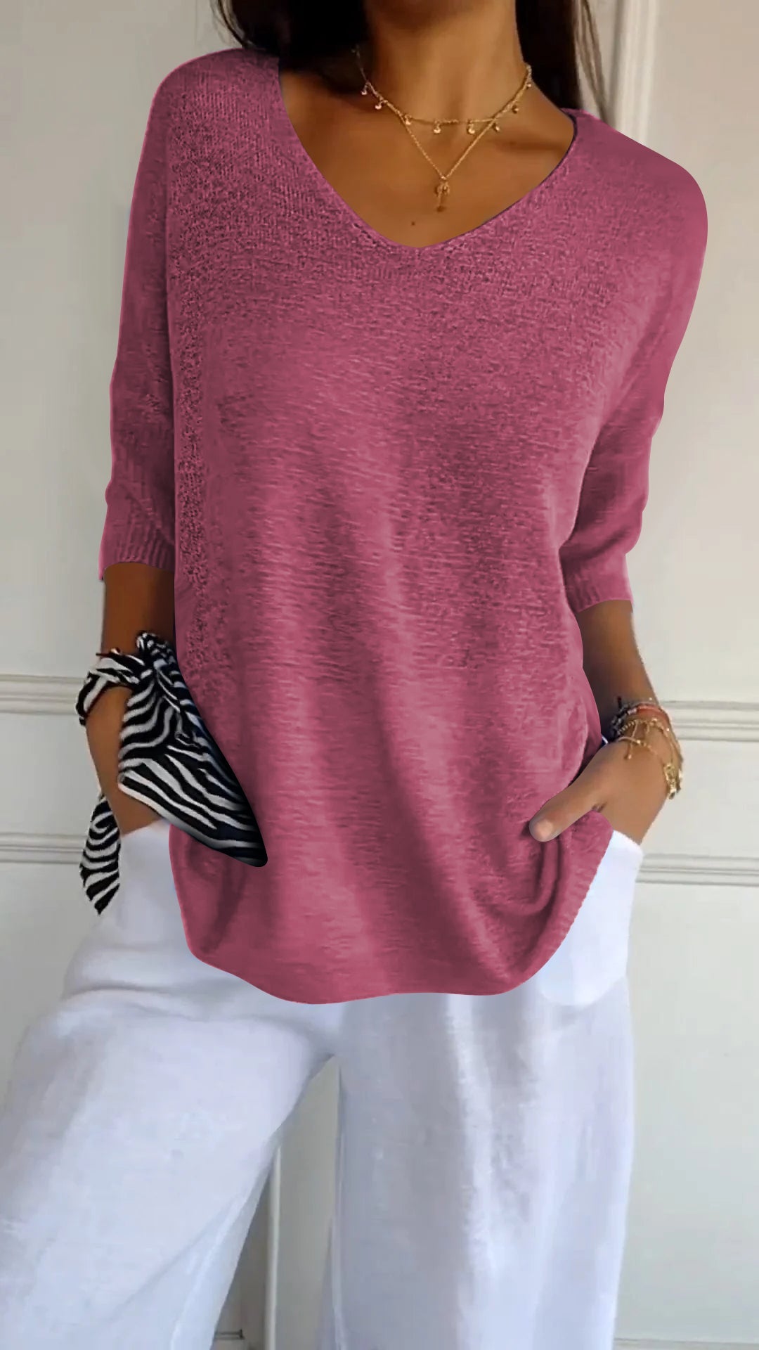 Lightweight Mesh Blouse with Relaxed Fit and Breathable Fabric