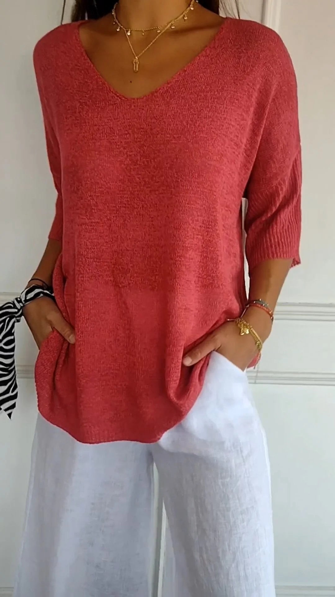 Lightweight Mesh Blouse with Relaxed Fit and Breathable Fabric
