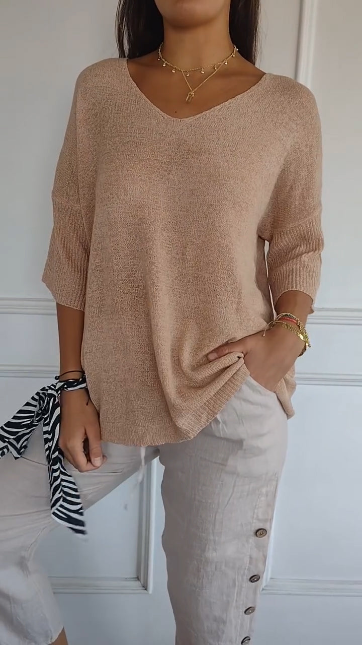 Lightweight Mesh Blouse with Relaxed Fit and Breathable Fabric
