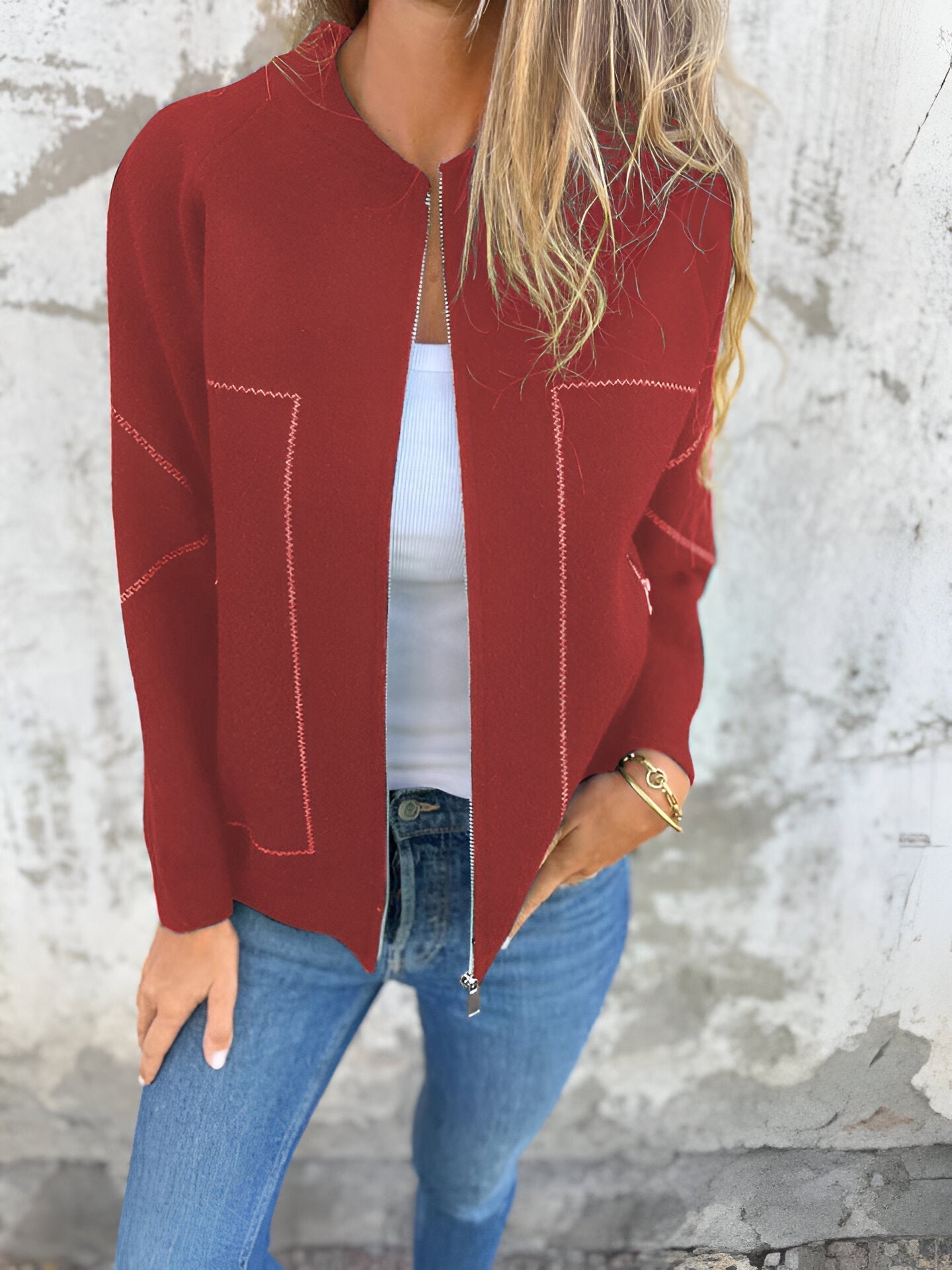 Silvie Zip Jacket with Pocket for Versatile Styling