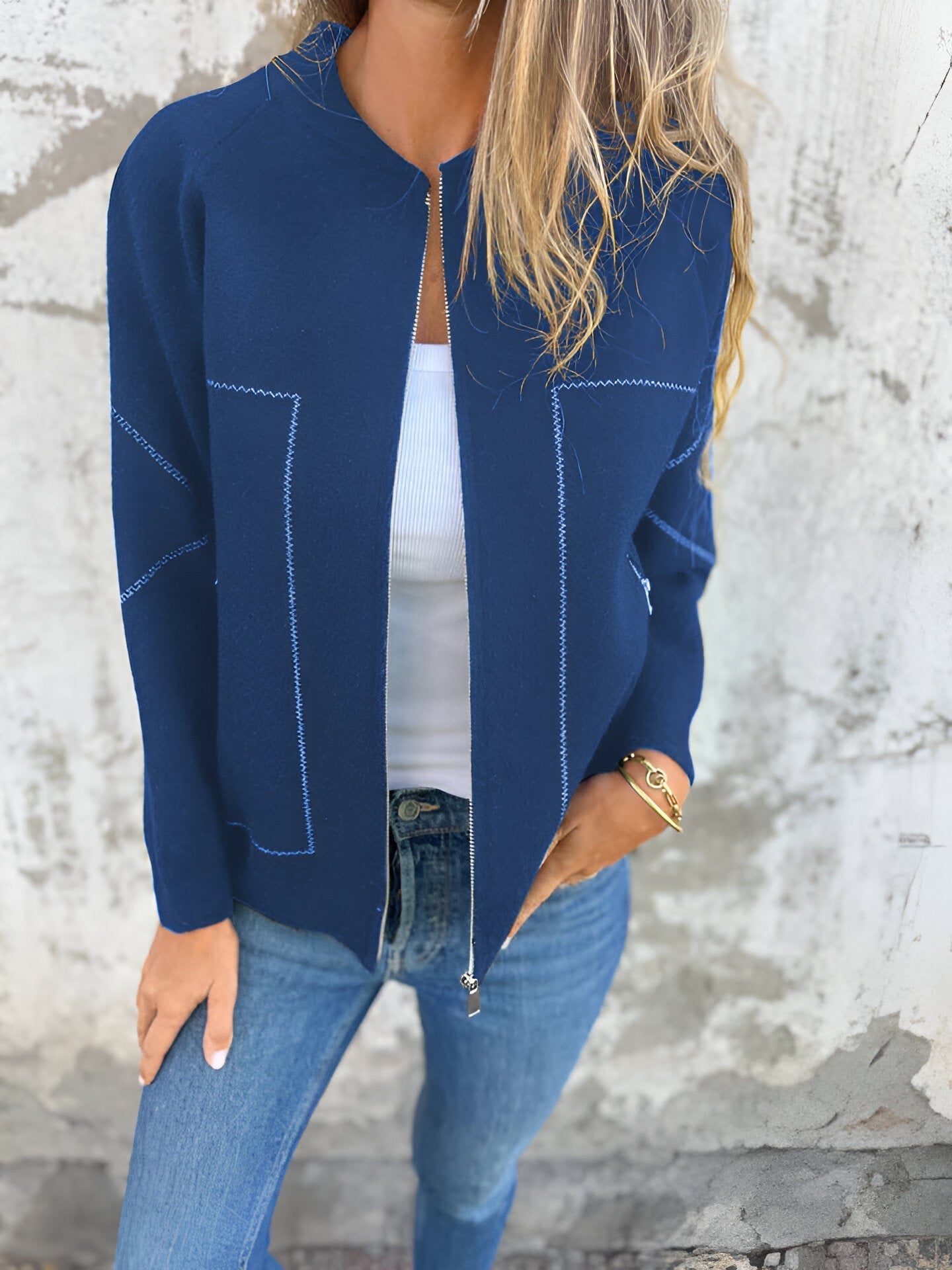 Silvie Zip Jacket with Pocket for Versatile Styling