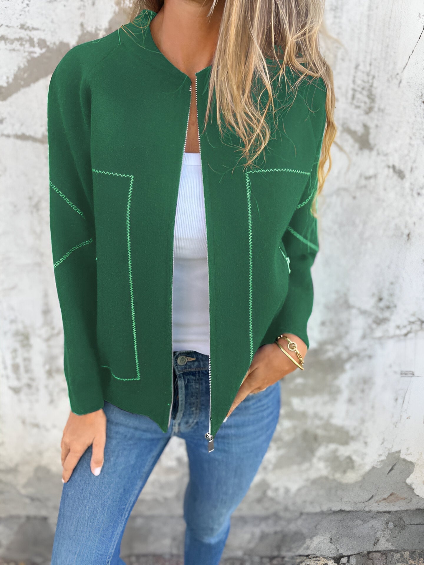 Silvie Zip Jacket with Pocket for Versatile Styling