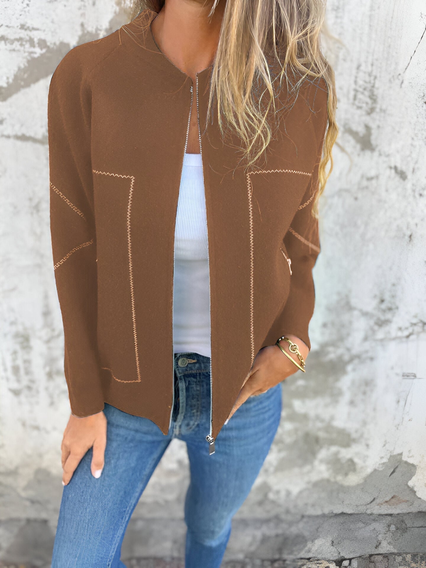 Silvie Zip Jacket with Pocket for Versatile Styling