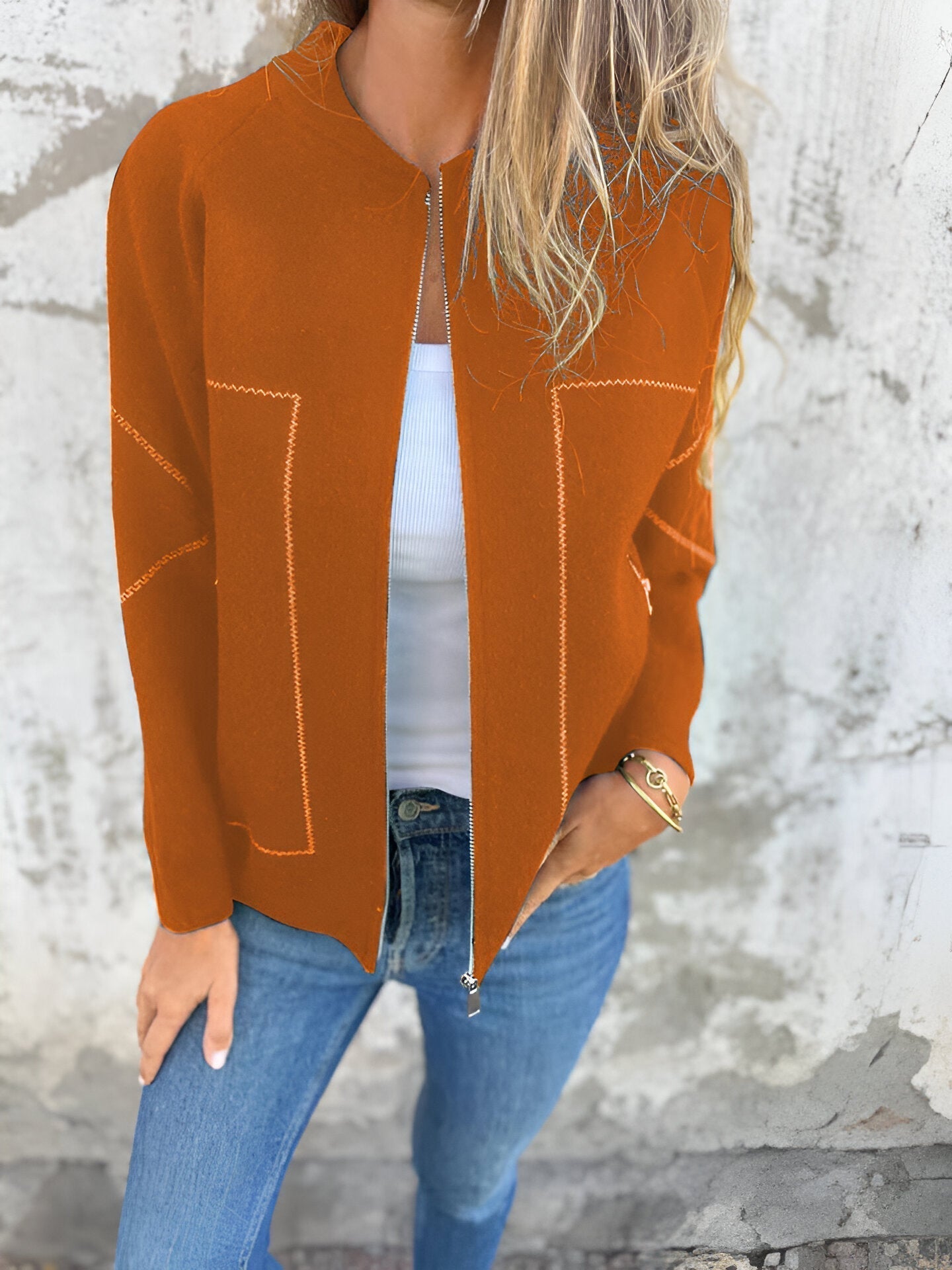 Silvie Zip Jacket with Pocket for Versatile Styling