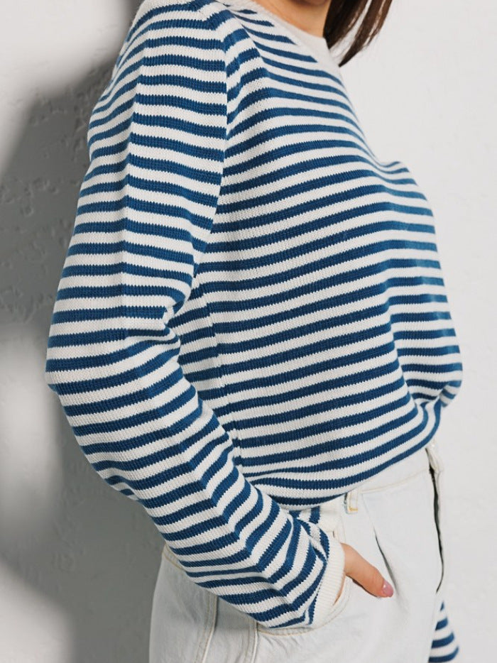 Striped Long Sleeve Jumper for Women