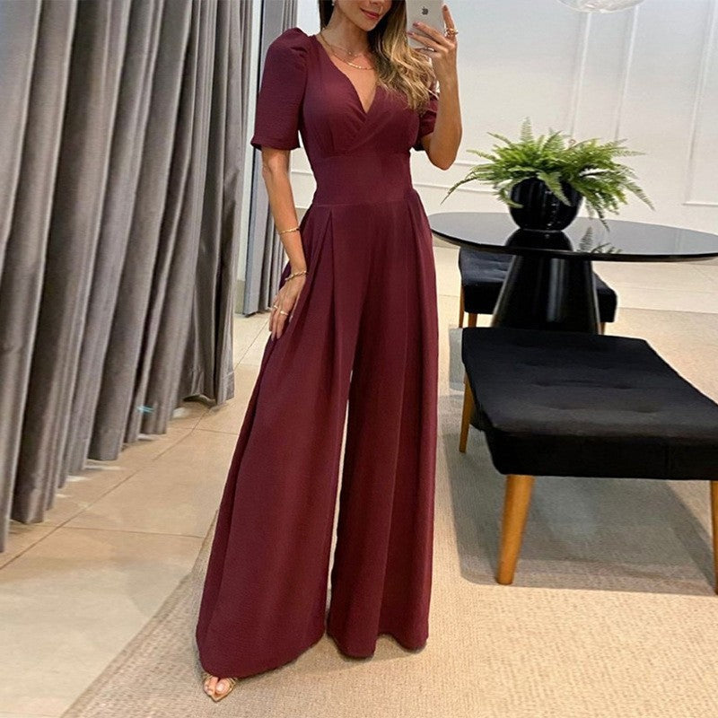 V-Neck Mono Margot Dress with Waist Detail