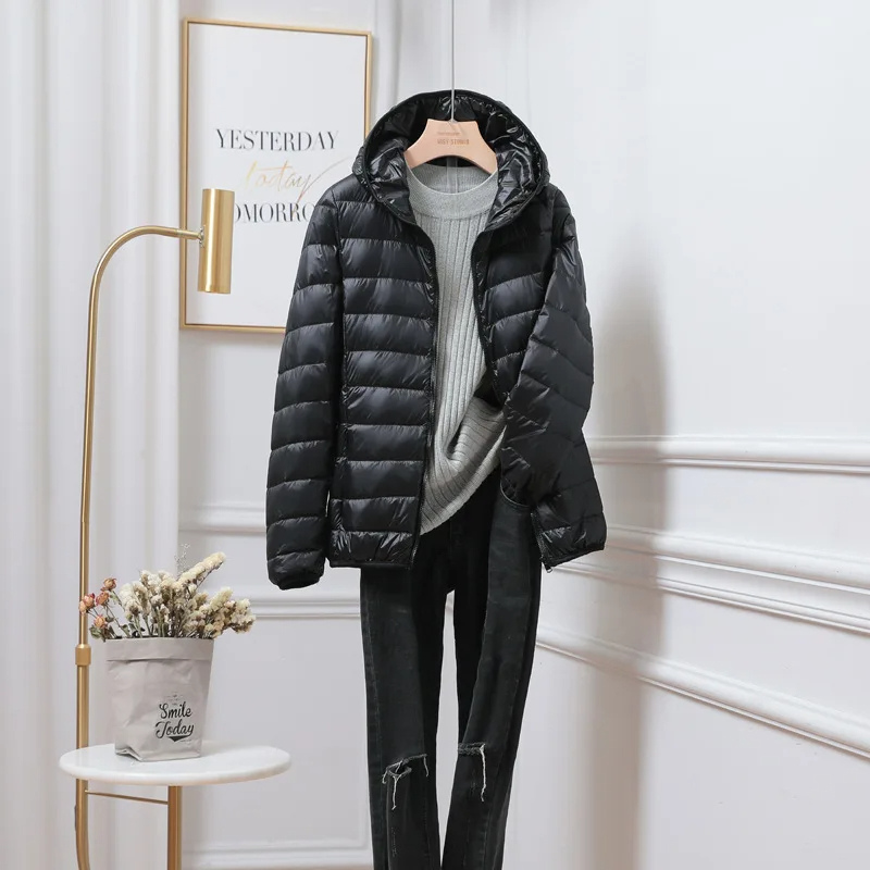 Ultralight Foldable Women's Puffer Jacket with Hood