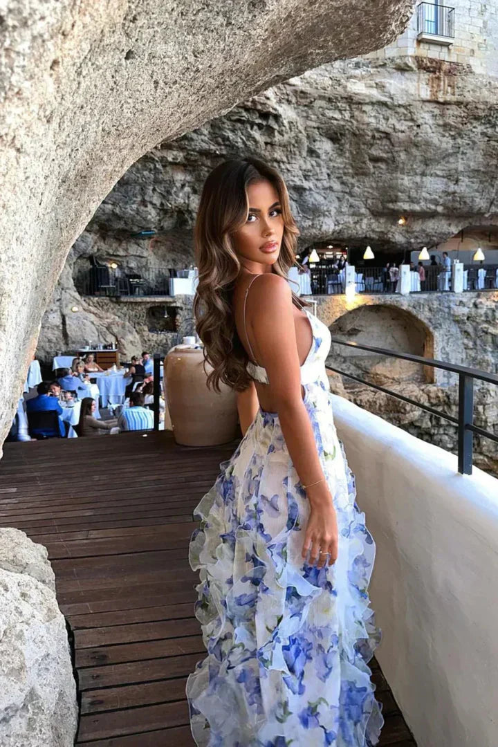 Floral Ruffle Dress for Women - Elegant Summer Style