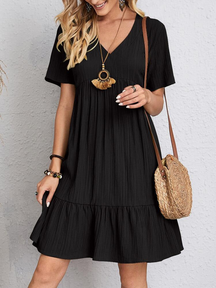 V-Neck Alina Dress - Elegant and Versatile Fashion Staple