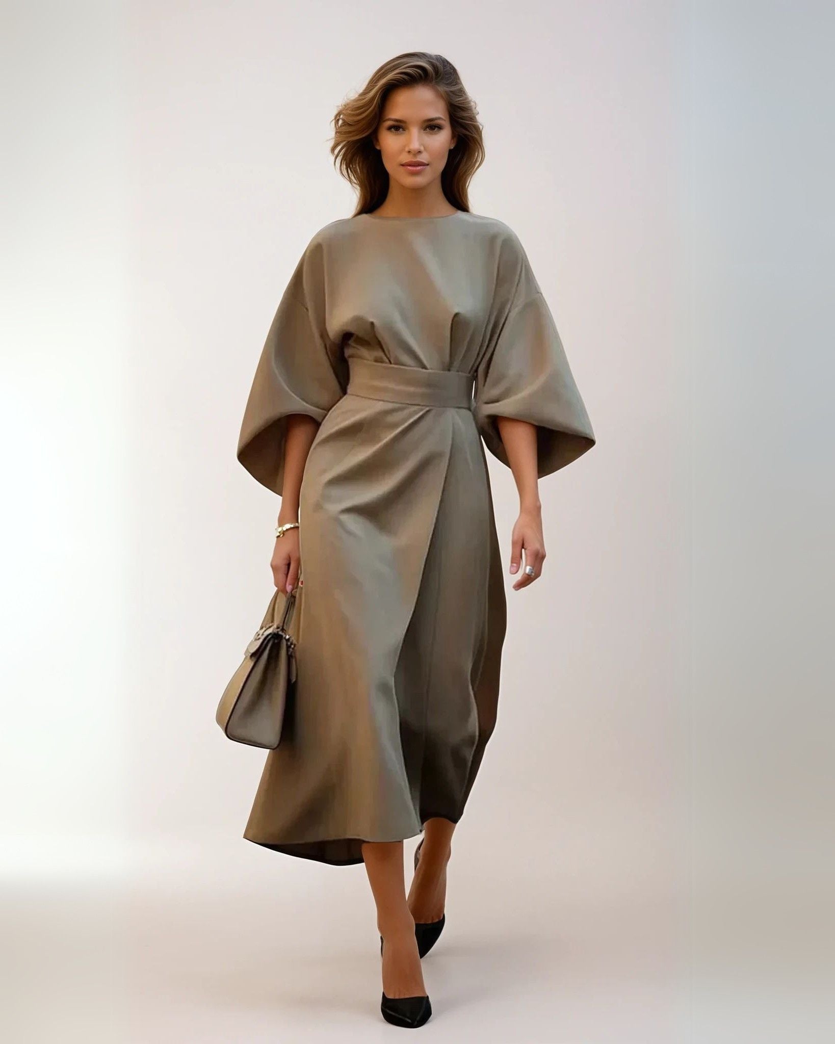 Elegant Long Dress with Flowing Design and Comfortable Fit
