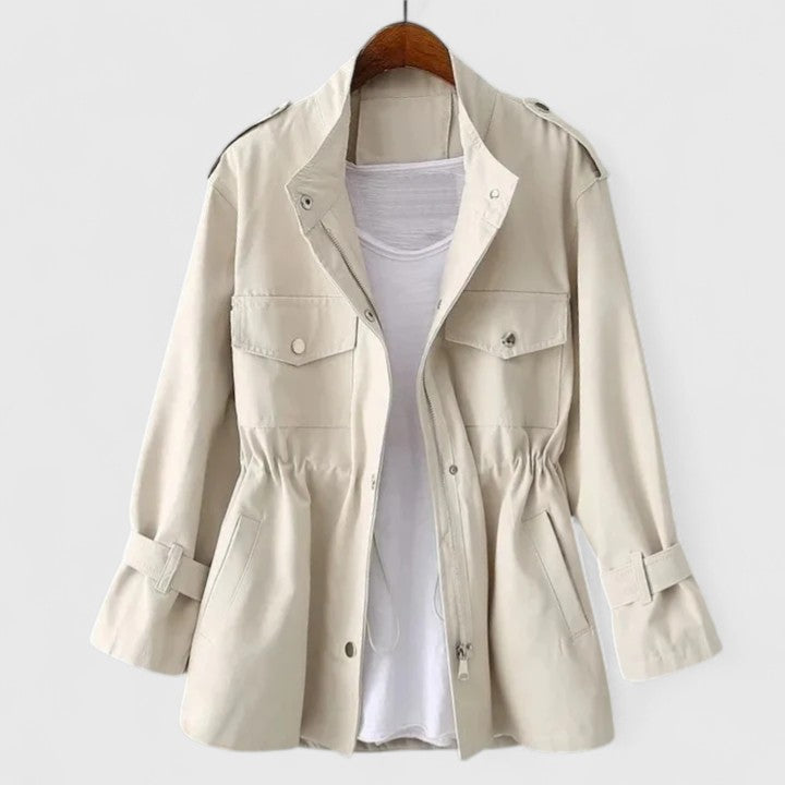 Utility Jacket with Drawstring Waist