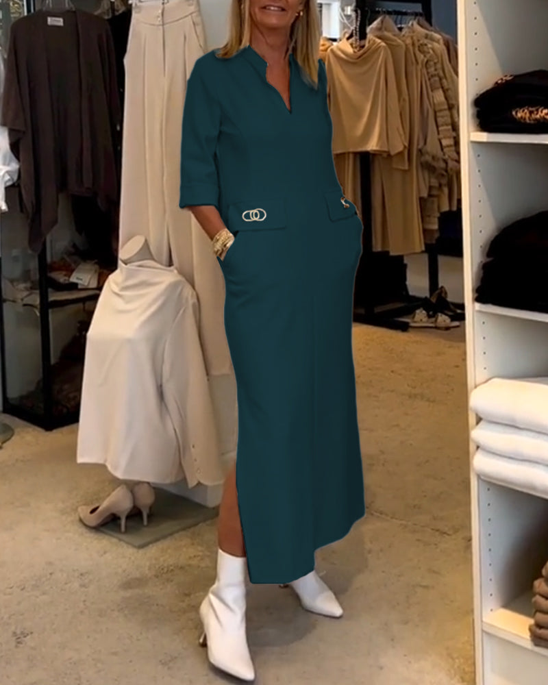 Dalila Dress with 3/4 Sleeves - Elegant and Comfortable Design