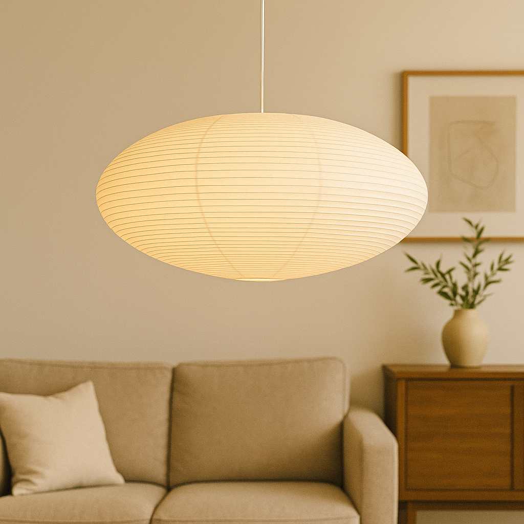 Paper Pendant Light, Minimalist Design, Ambient Glow