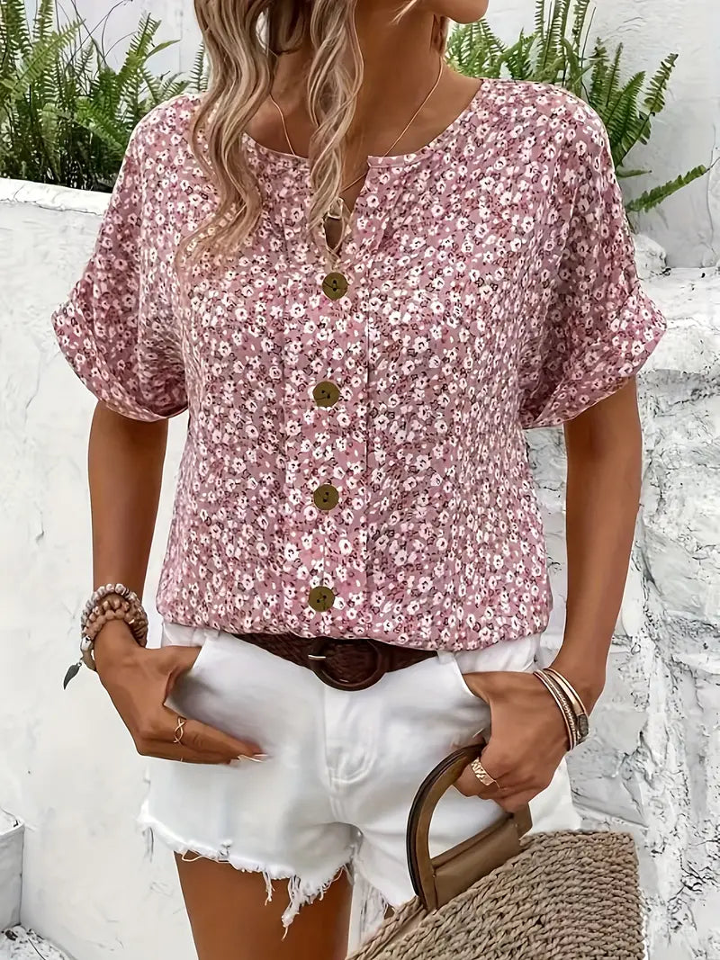 Elegant Floral Print Blouse for Women