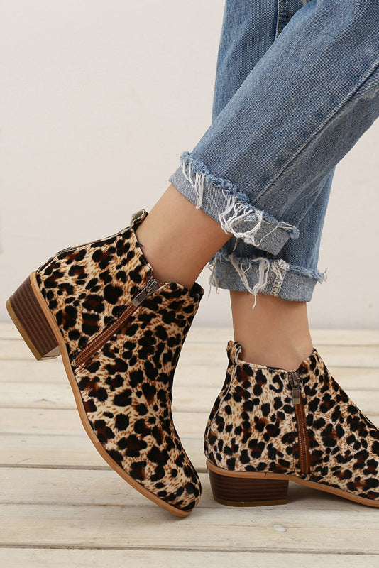 Stylish Short Boots with Comfortable Low Heels