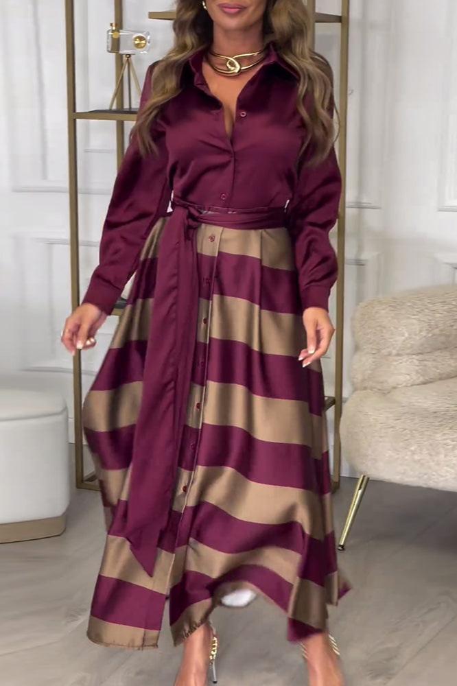 Elegant Two-Piece Effect Dress in Vienna Style