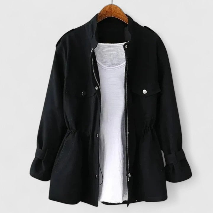 Utility Jacket with Drawstring Waist