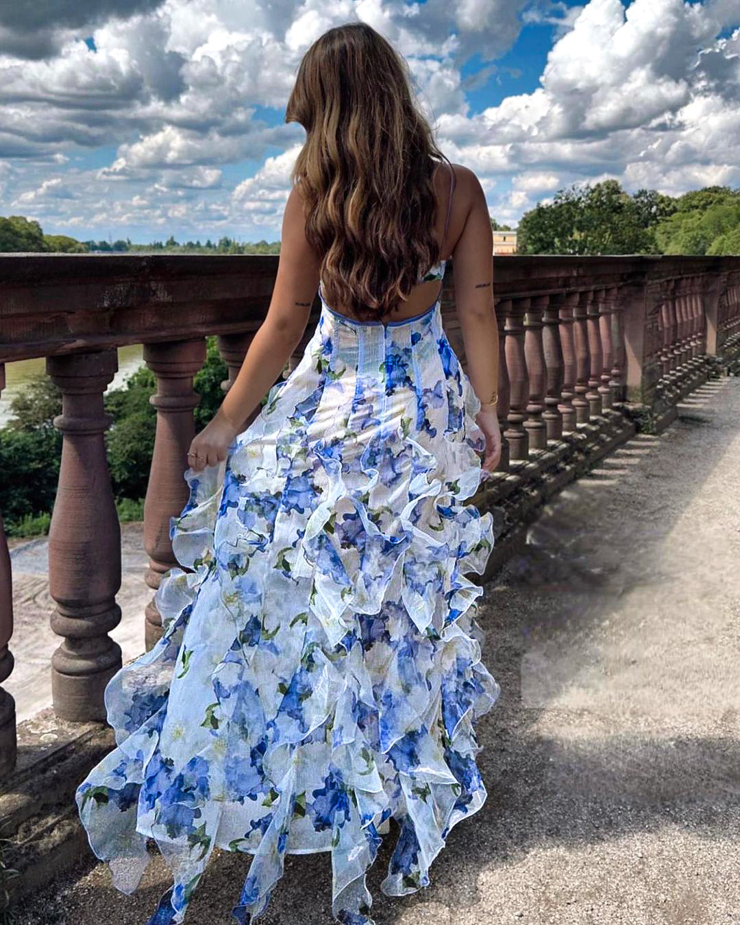 Floral Ruffle Dress for Women - Elegant Summer Style