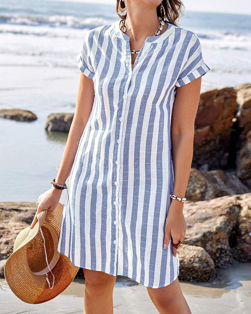 Elegant Striped Shirt Dress for Stylish Everyday Wear