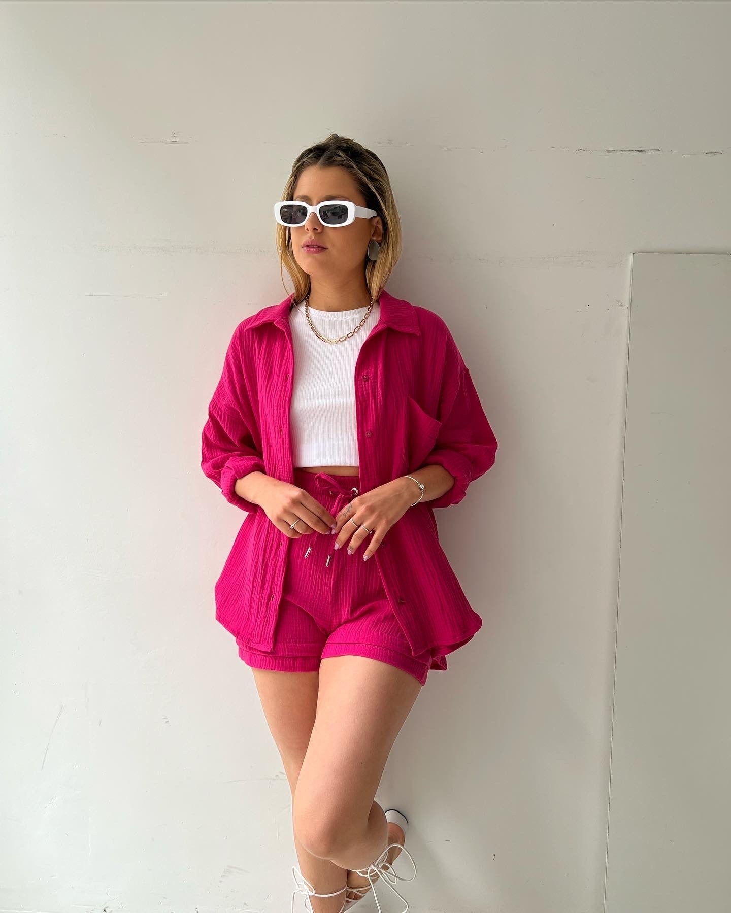 Men's Casual Shirt and Shorts Outfit for Comfortable Summer Wear