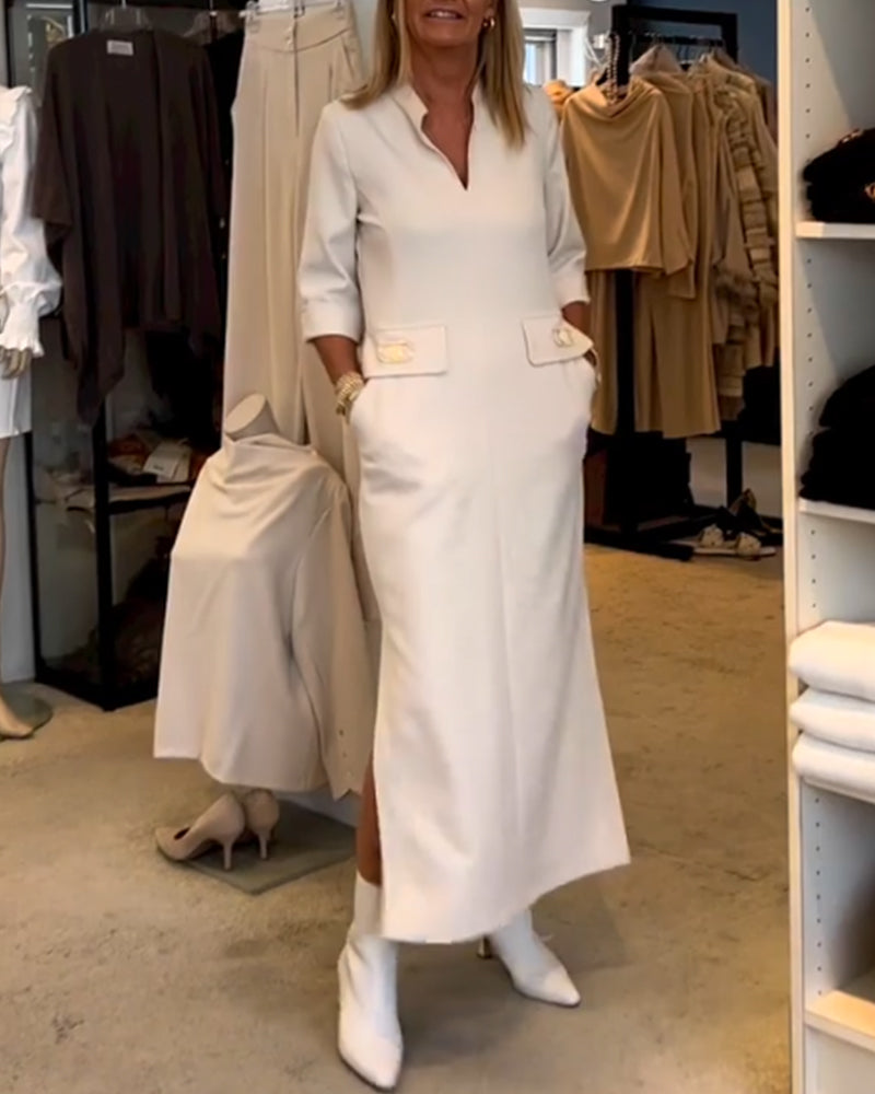 Dalila Dress with 3/4 Sleeves - Elegant and Comfortable Design