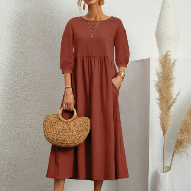 Cotton-Linen Blend Luna Dress for Effortless Style and Comfort