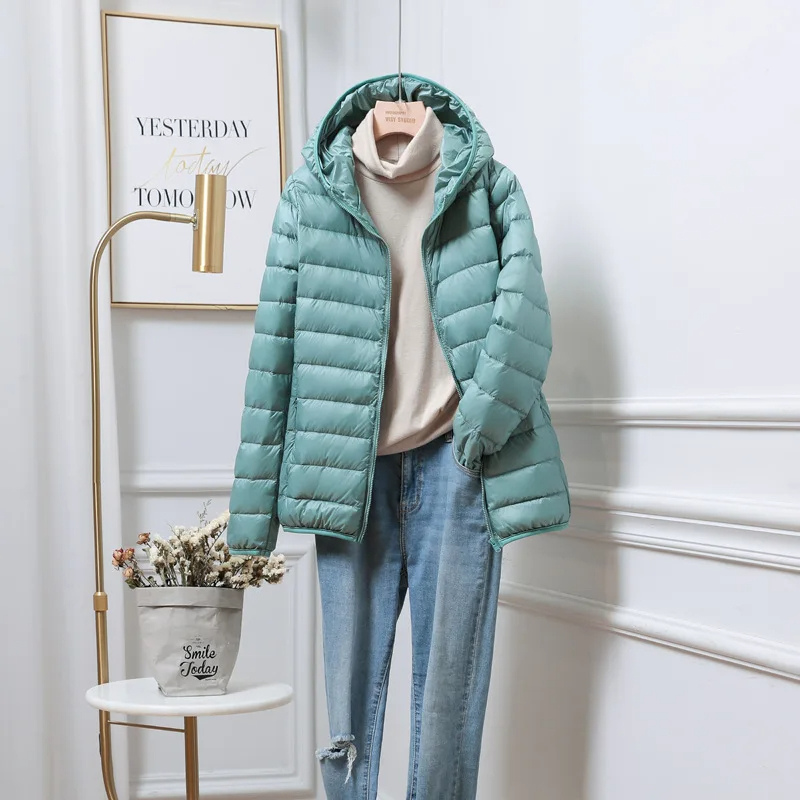 Ultralight Foldable Women's Puffer Jacket with Hood