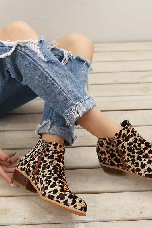 Stylish Short Boots with Comfortable Low Heels