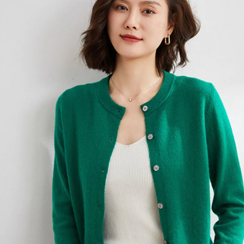 Women's Basic Knit Cardigan - Versatile Layering Essential