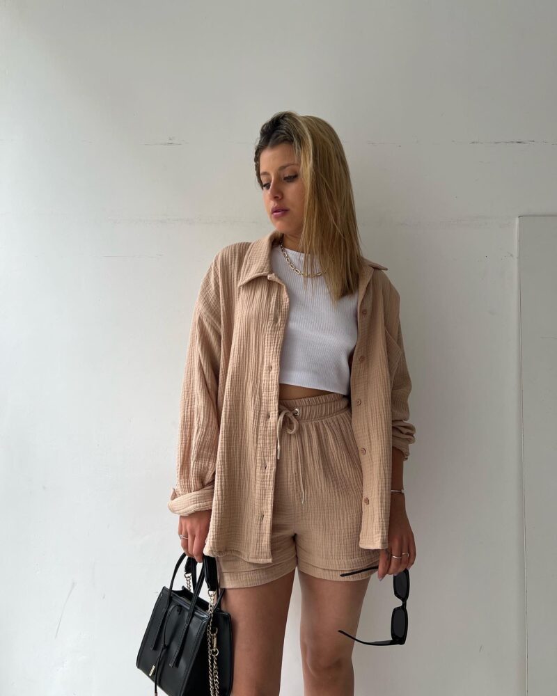 Men's Casual Shirt and Shorts Outfit for Comfortable Summer Wear