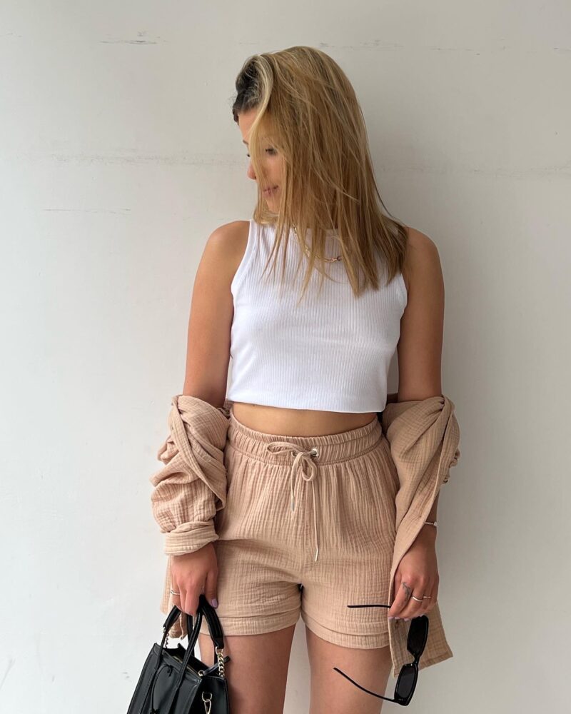 Men's Casual Shirt and Shorts Outfit for Comfortable Summer Wear
