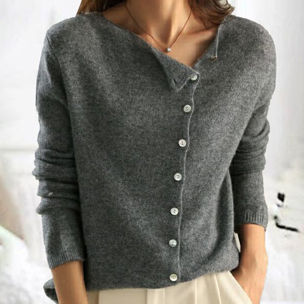 Knit Blouse with Button Detail for Effortless Style