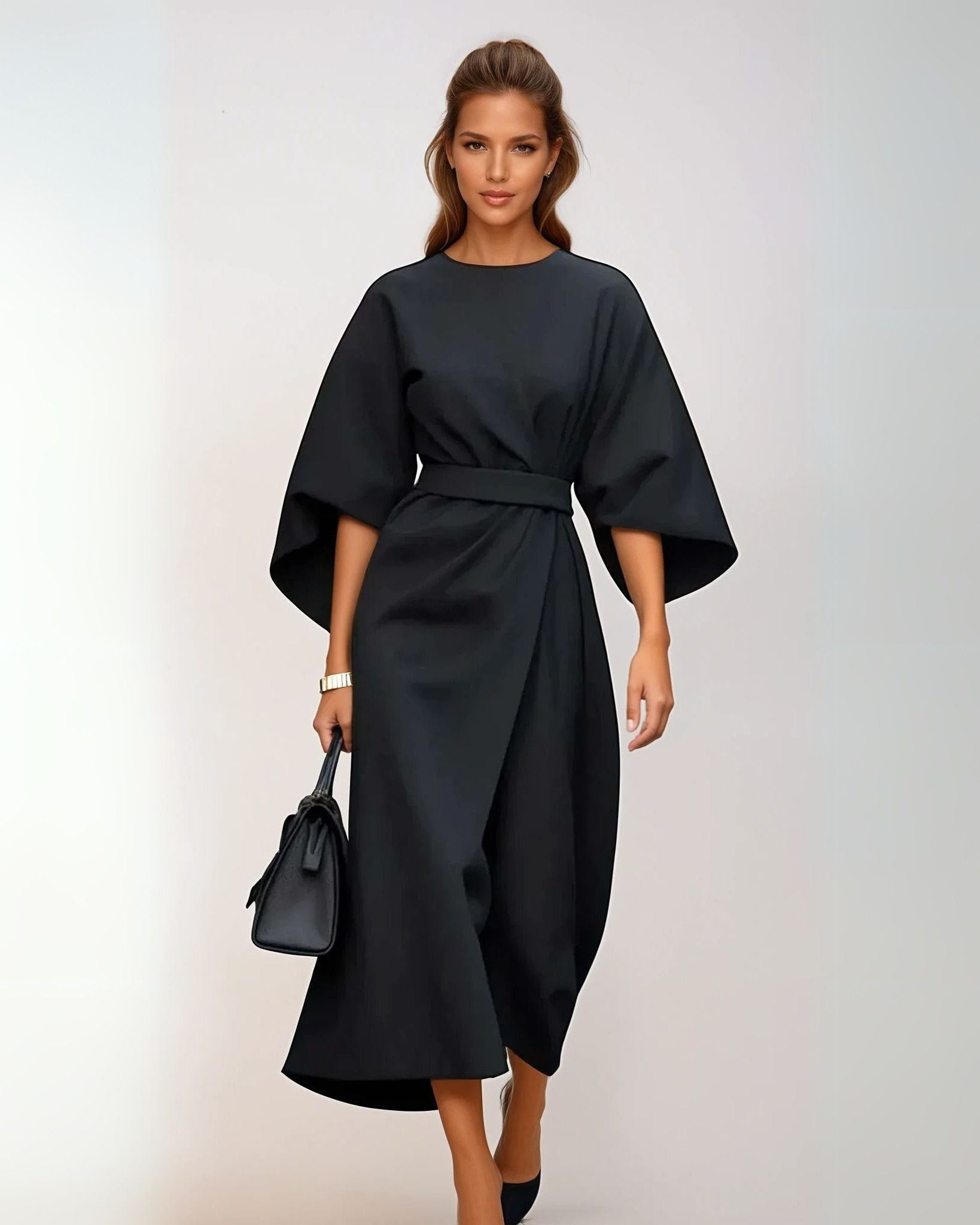 Elegant Long Dress with Flowing Design and Comfortable Fit