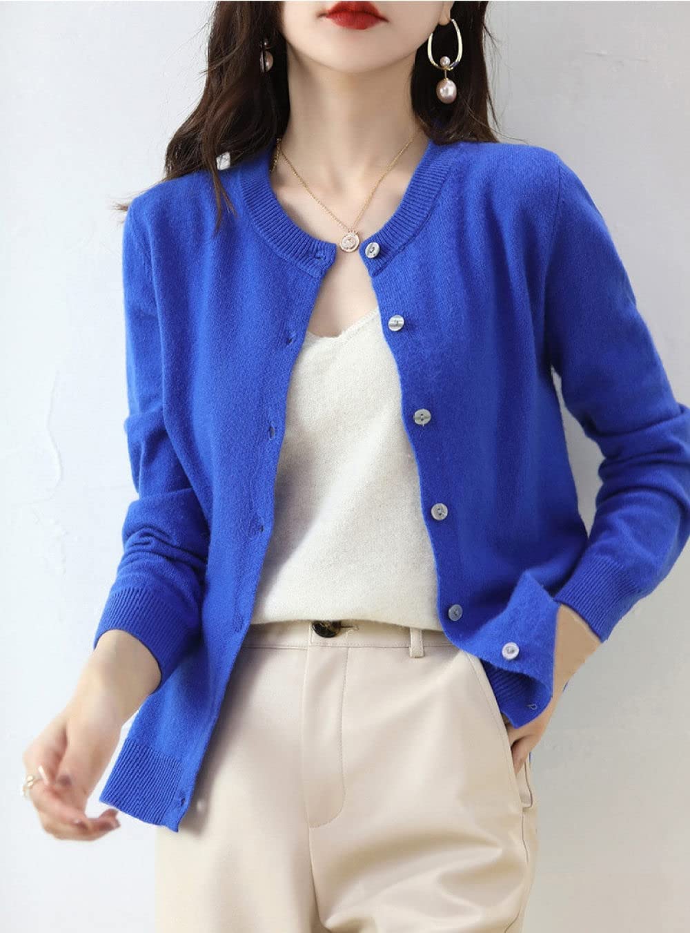 Women's Basic Knit Cardigan - Versatile Layering Essential