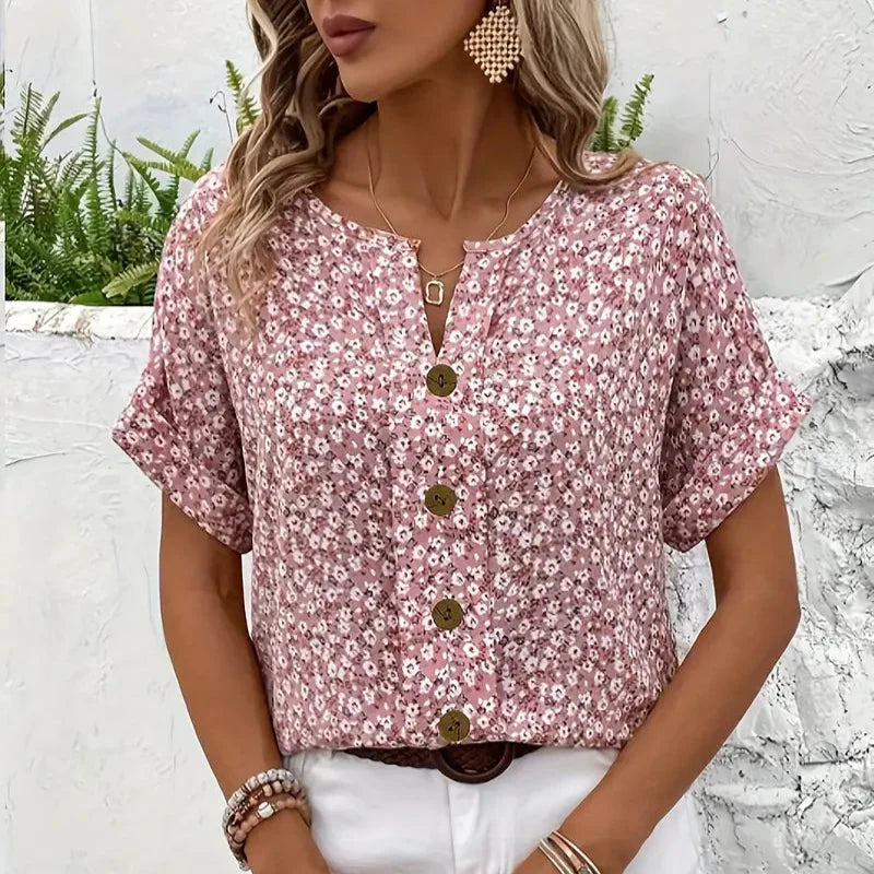 Elegant Floral Print Blouse for Women