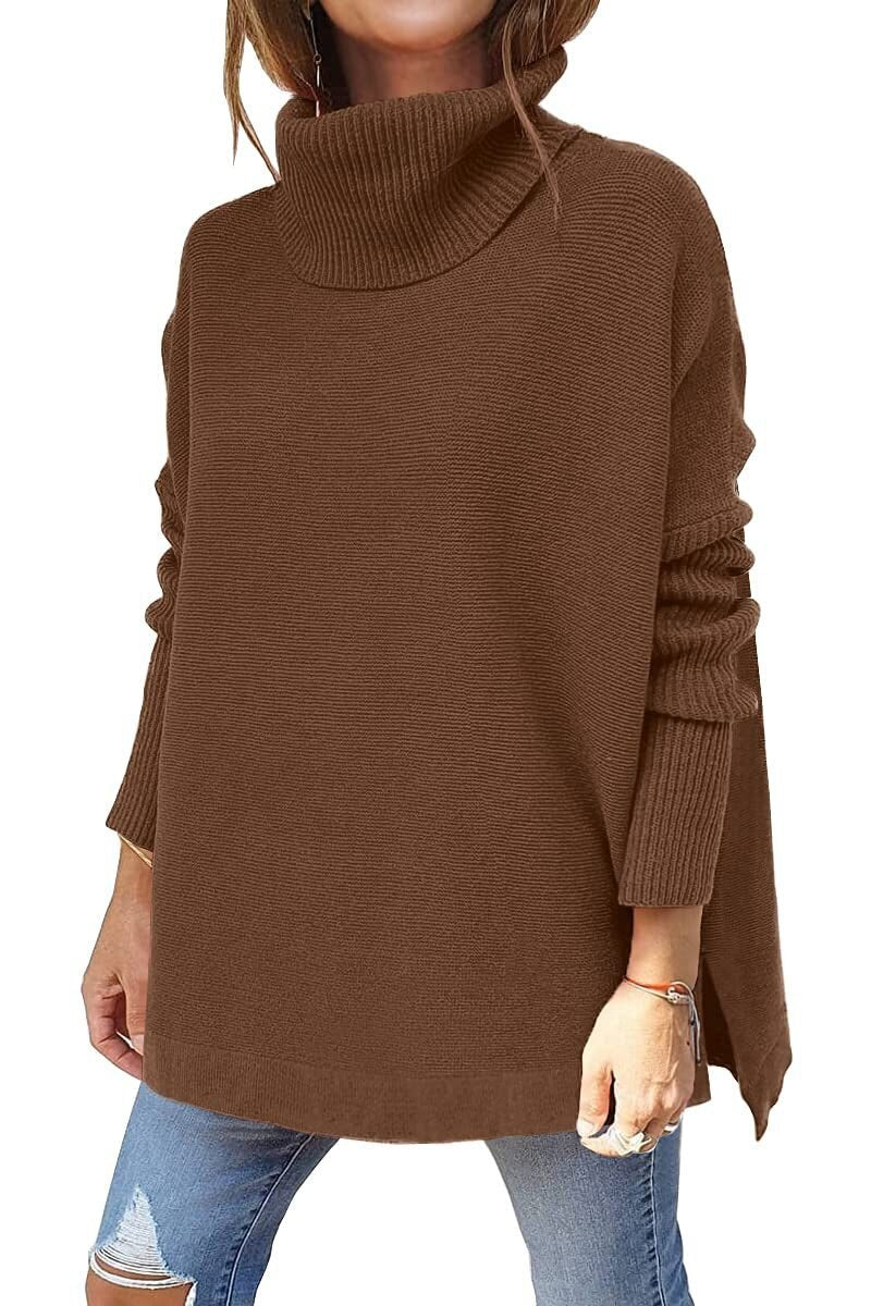 Oversized High Neck Sweater in Soft Knit Fabric