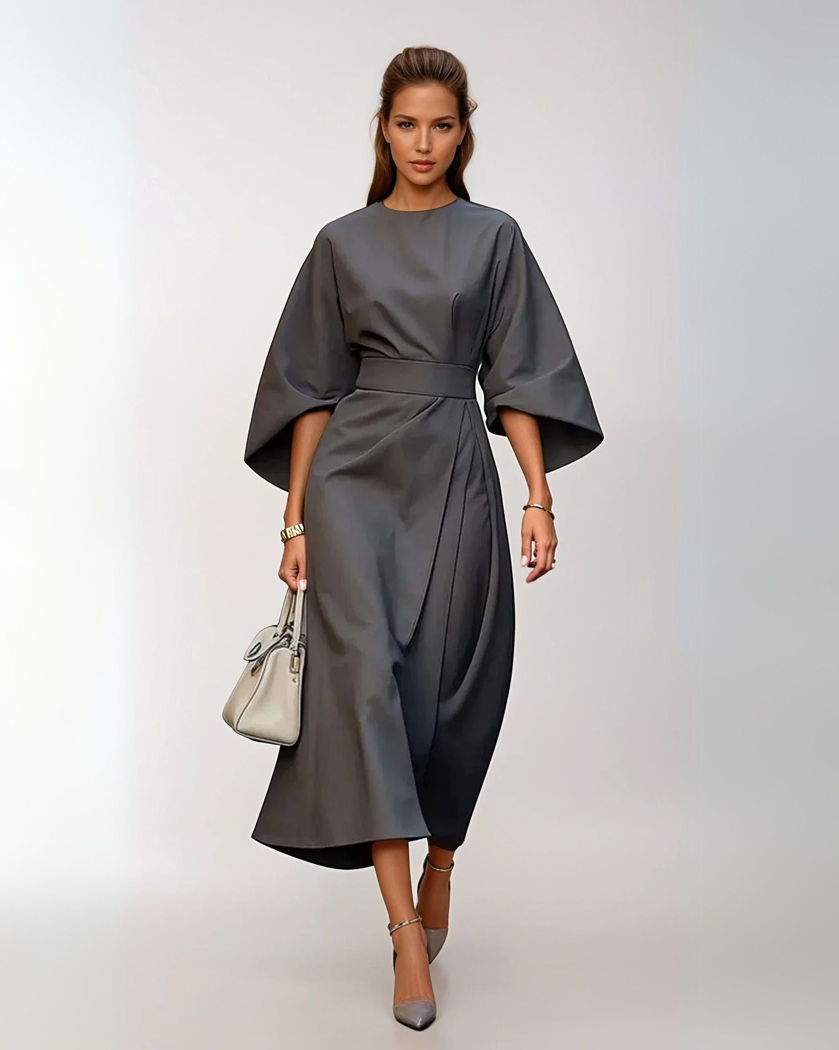 Elegant Long Dress with Flowing Design and Comfortable Fit