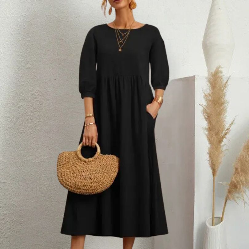 Cotton-Linen Blend Luna Dress for Effortless Style and Comfort